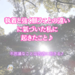 引き寄せを実践する中での『執着』と『強く願う』の差と【決める】について→だから叶うんだ♪